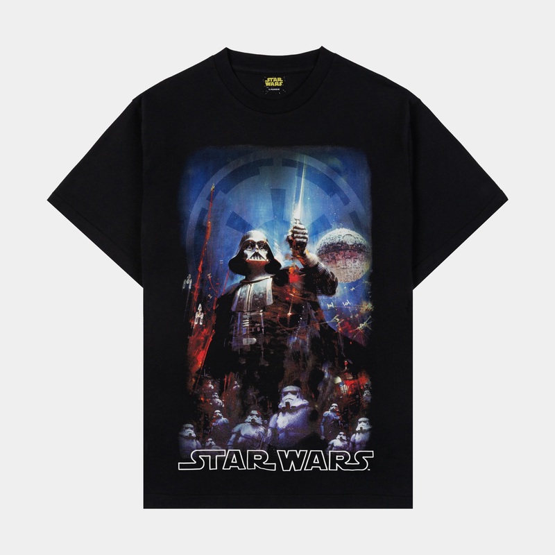Star Wars Collage Mens Short Sleeve Shirt (Black/Grey)