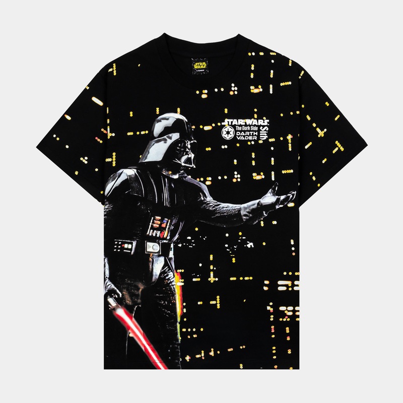 Star Wars Dark Side Mens Short Sleeve Shirt (Black/White)