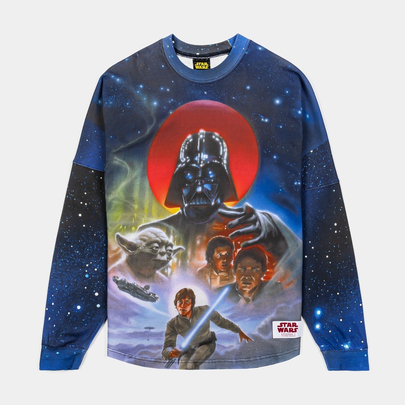 Star Wars Empire Art Mens Long Sleeve Shirt (Blue)