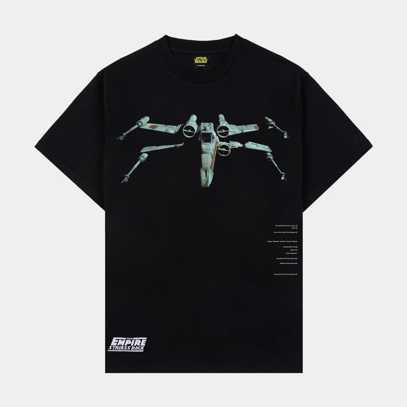 Star Wars X-WING Mens Short Sleeve Shirt (Black/White)
