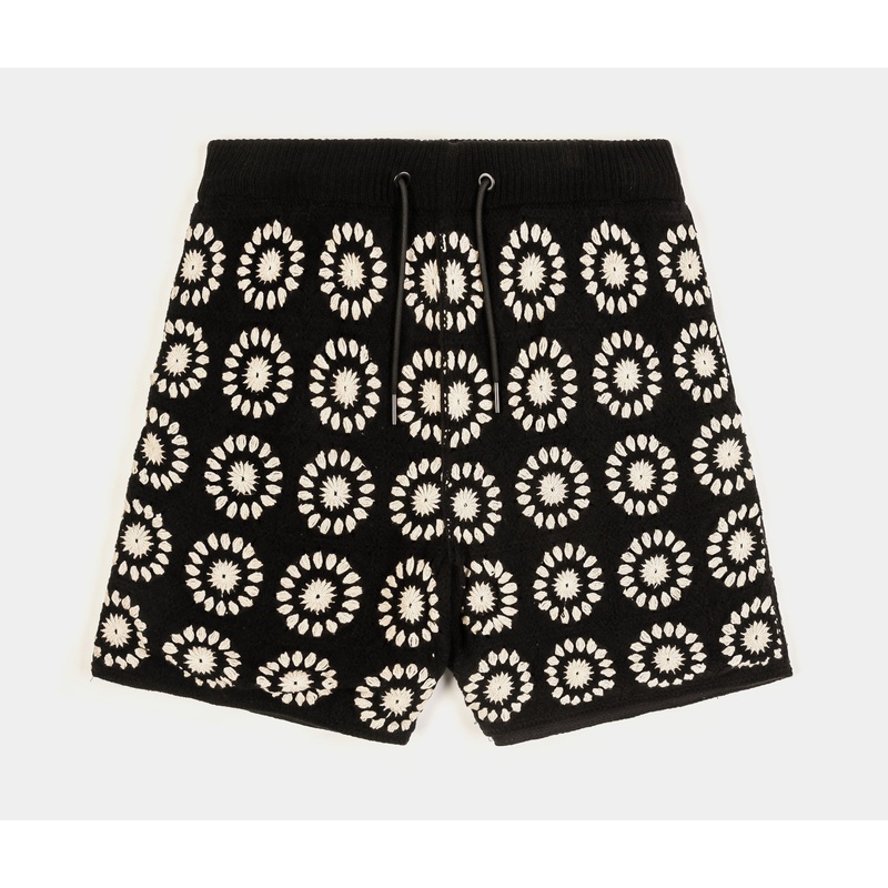 Sunflower Crochet Mens Shorts (Black/White)