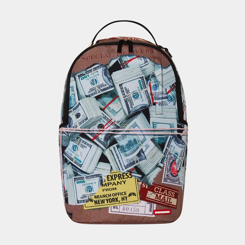 Torn Packaging Mens Backpack (Brown/Green)