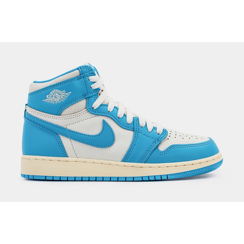Air Jordan 1 Retro High OG UNC Reimagined Grade School Lifestyle Shoes (Dark Powder Blue/Dark Powder Blue/Sail)