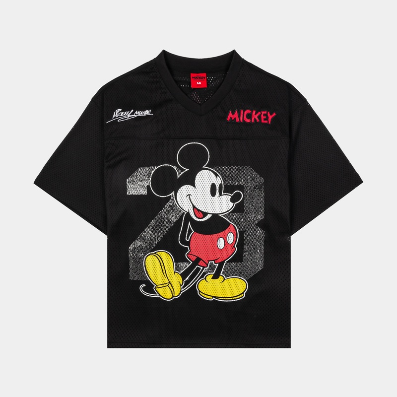 Disney Mickey and Friends By  28 Mens Jersey (Black/Red)