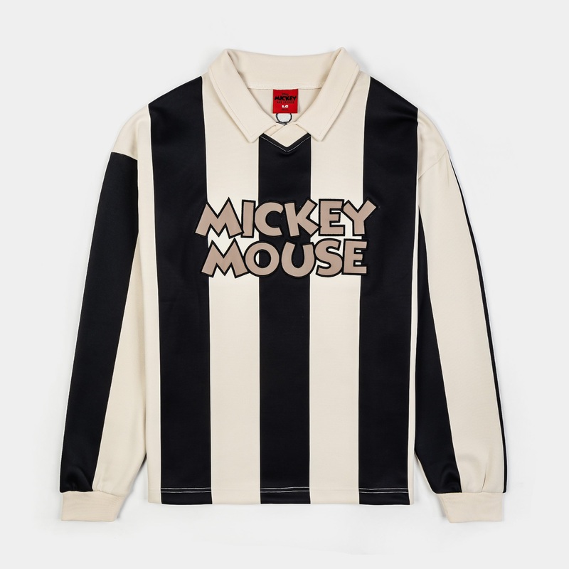 Disney Mickey and Friends By  28 Soccer Mens Jersey (Black/Cream)