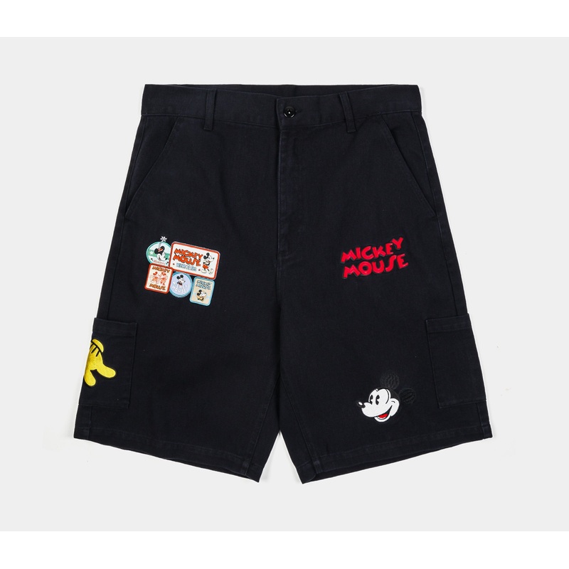 Disney Mickey and Friends By  Disney Denim Mens Shorts (Black/Red)