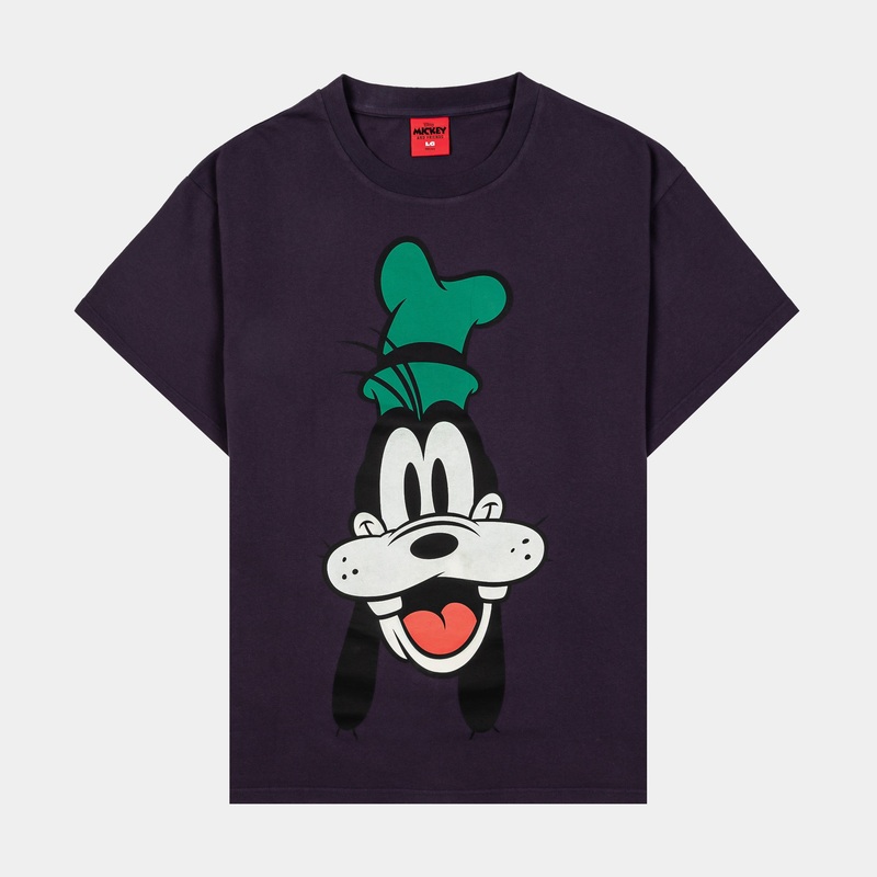 Disney Mickey and Friends By  Goofy Mens Short Sleeve Shirt (Purple/Green)