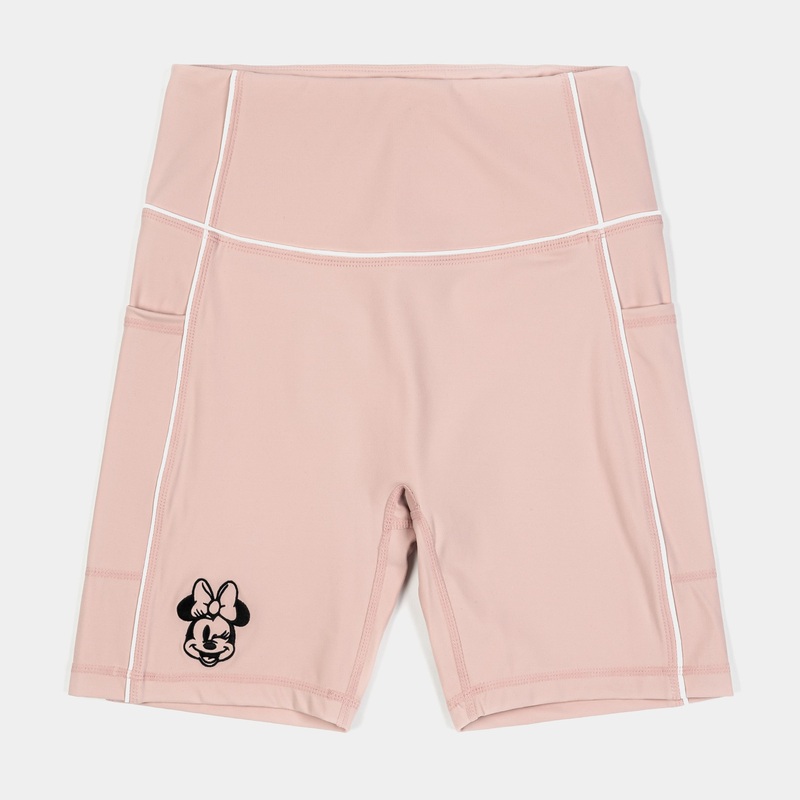 Disney Mickey and Friends By  Minnie Mouse Biker Womens Shorts (Pink/Cream)