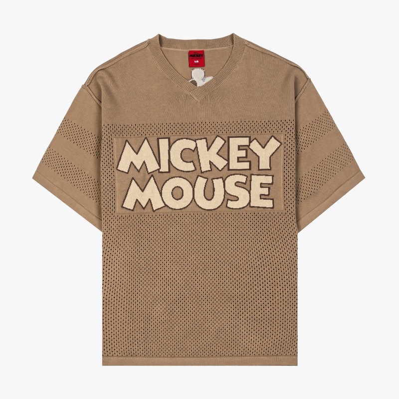 Disney Mickey and Friends By  Soccer Mens Jersey (Brown/Tan)