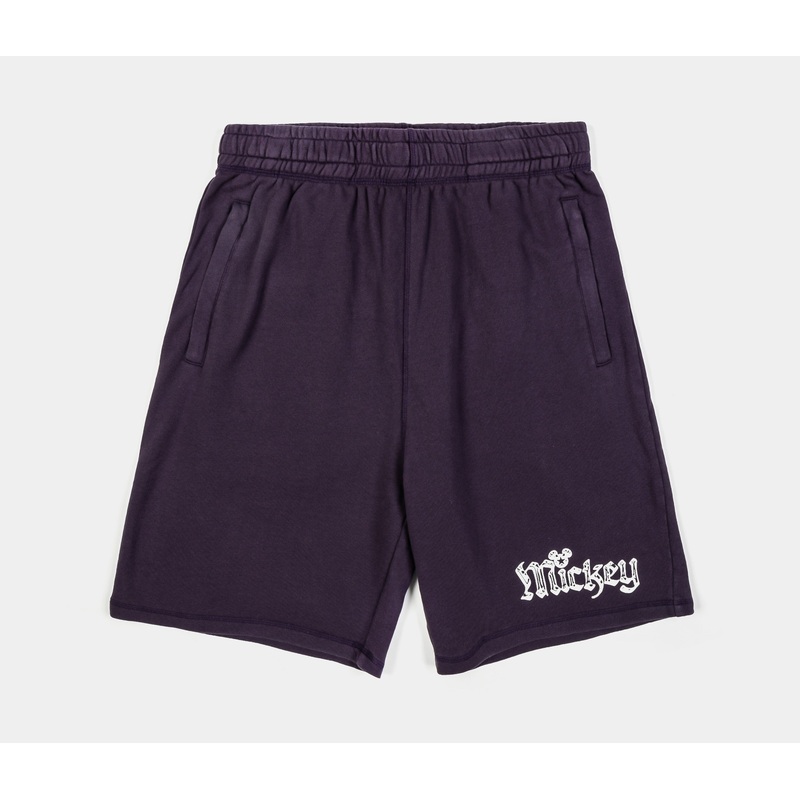 Disney Mickey Mouse Real Life By  Fleece Mens Shorts (Purple/Black)