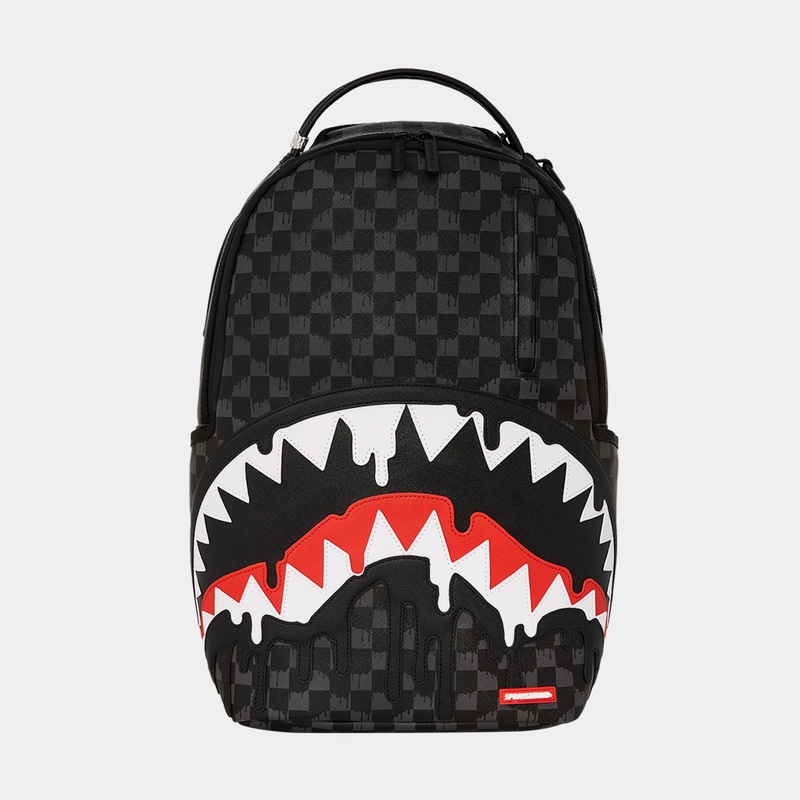 Dripping Sharks In Paris Mens Backpack (Grey/Black)