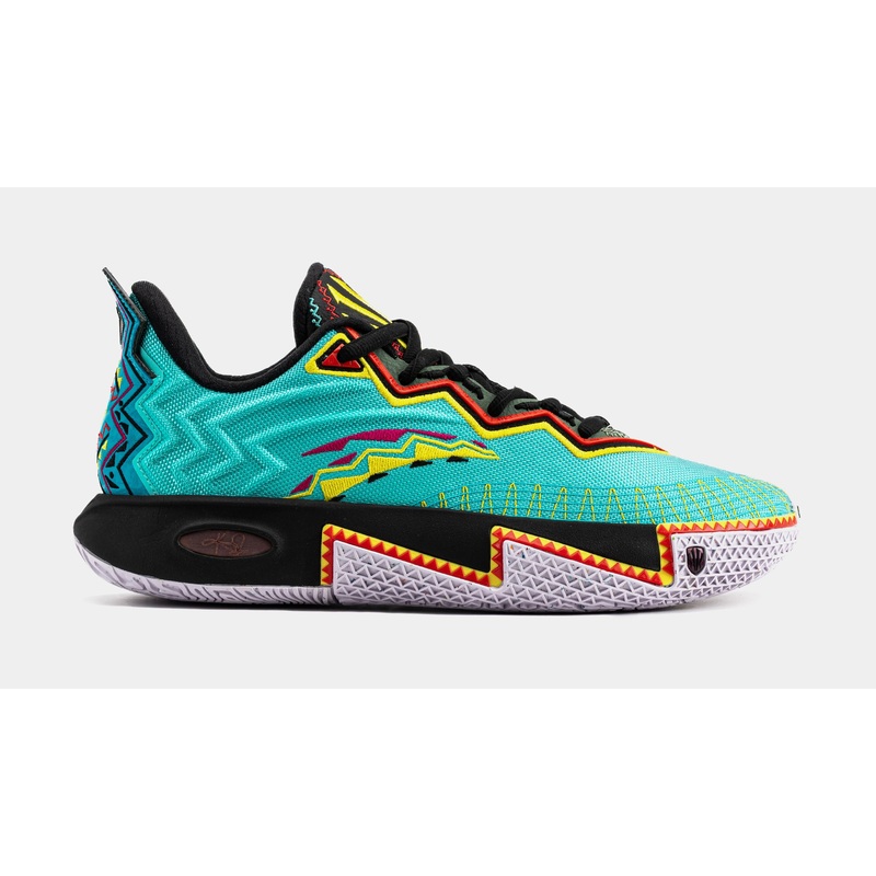 Kai 2 Retro 90s Mens Basketball Shoes (Teal/Black/Orange)