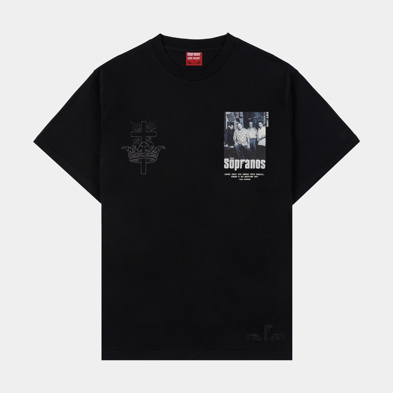 SP x Sopranos Cross Mens Short Sleeve Shirt (Black/Grey)