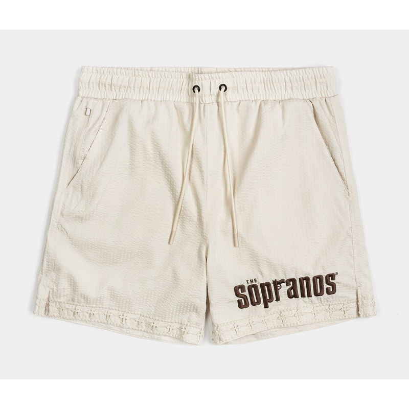 SP x Sopranos Famiglia Seersucker Mens Shorts (Brown)