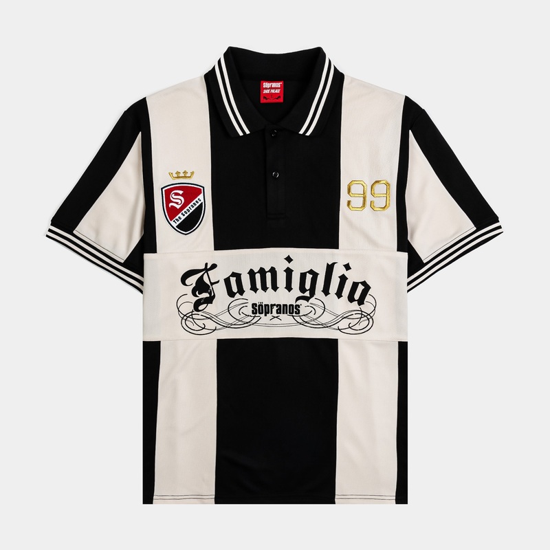 SP x Sopranos Familia Soccer Mens Jersey (Black/Cream)