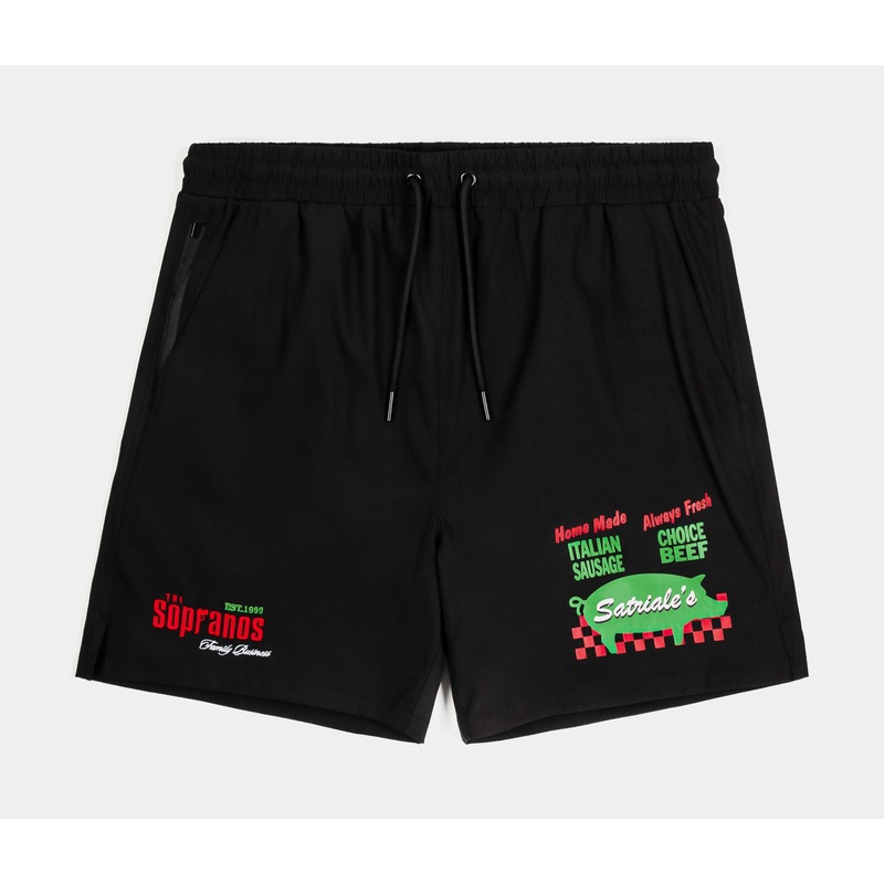 SP x Sopranos Family Owned Hybrid Mens Shorts (Black/Green)