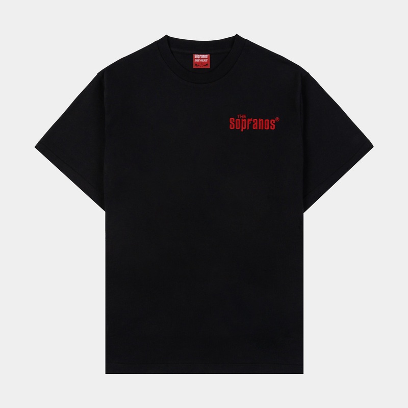 SP x Sopranos No Mafia Mens Short Sleeve Shirt (Black/Red)