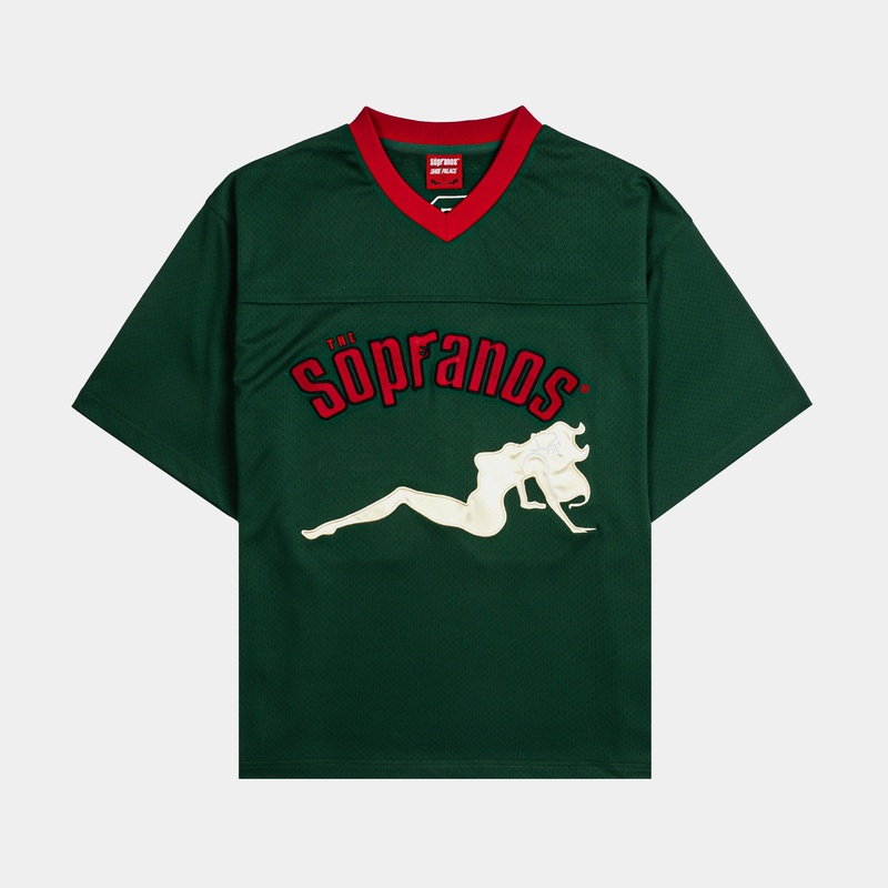 SP x Sopranos No Mafia Mesh Mens Jersey (Green/Red)