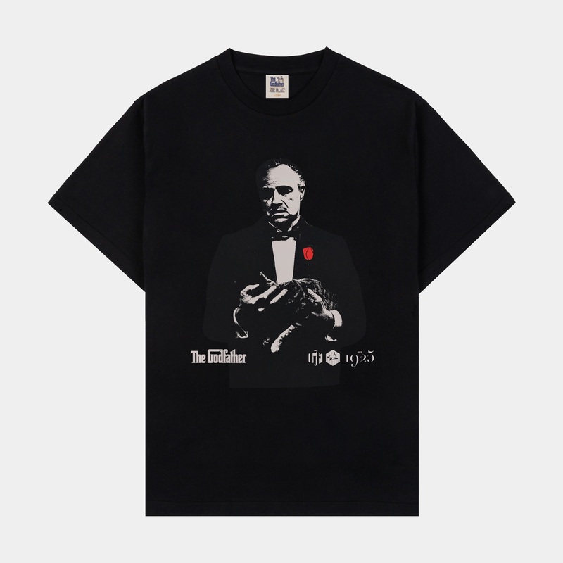 SP x The Godfather 1925 Mens Short Sleeve Shirt (Black/Beige)