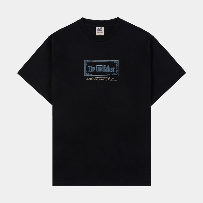 SP x The Godfather Daily Report Mens Short Sleeve Shirt (Black/Blue)