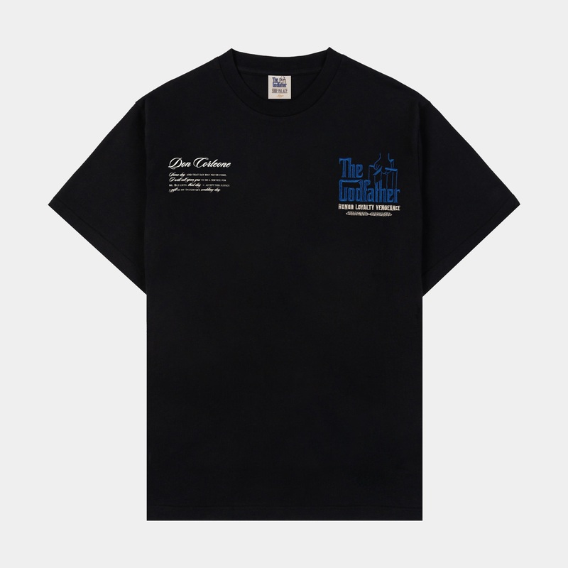 SP x The Godfather Don Corleone Mens Short Sleeve Shirt (Black/Blue)