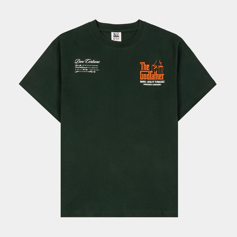 SP x The Godfather Don Corleone Mens Short Sleeve Shirt (Green/Orange)