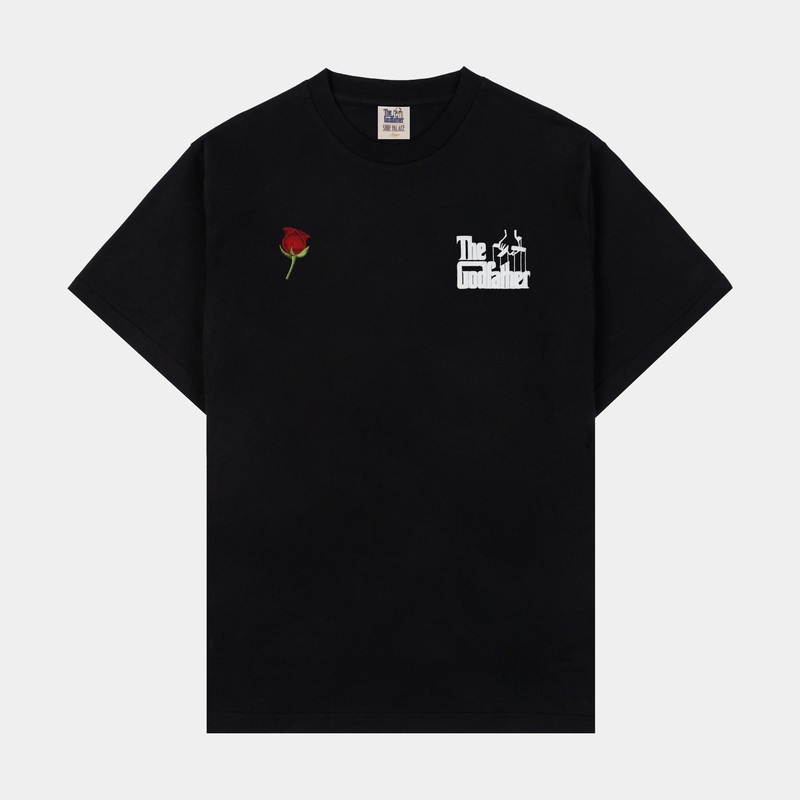 SP x The Godfather Logo Mens Short Sleeve Shirt (Beige/Black)