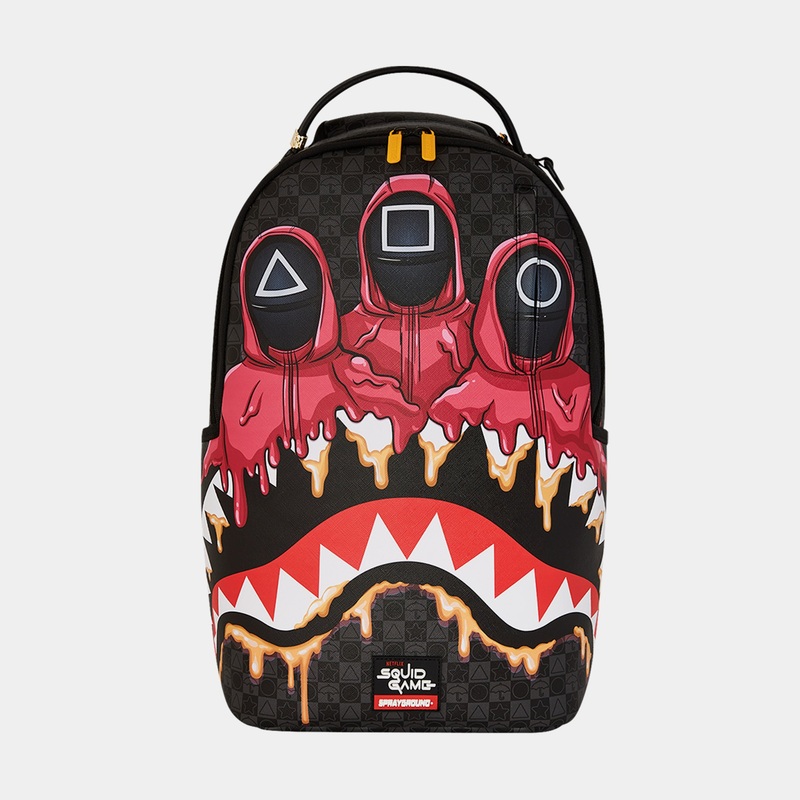 Squid Game Henchmen Mens Backpack (Grey/Red)